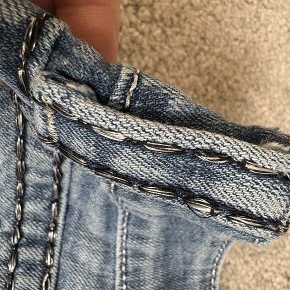 Miss Me Womens Embellished Sequin Straight Leg Jeans Medium Wash Size 27 - Picture 11 of 14